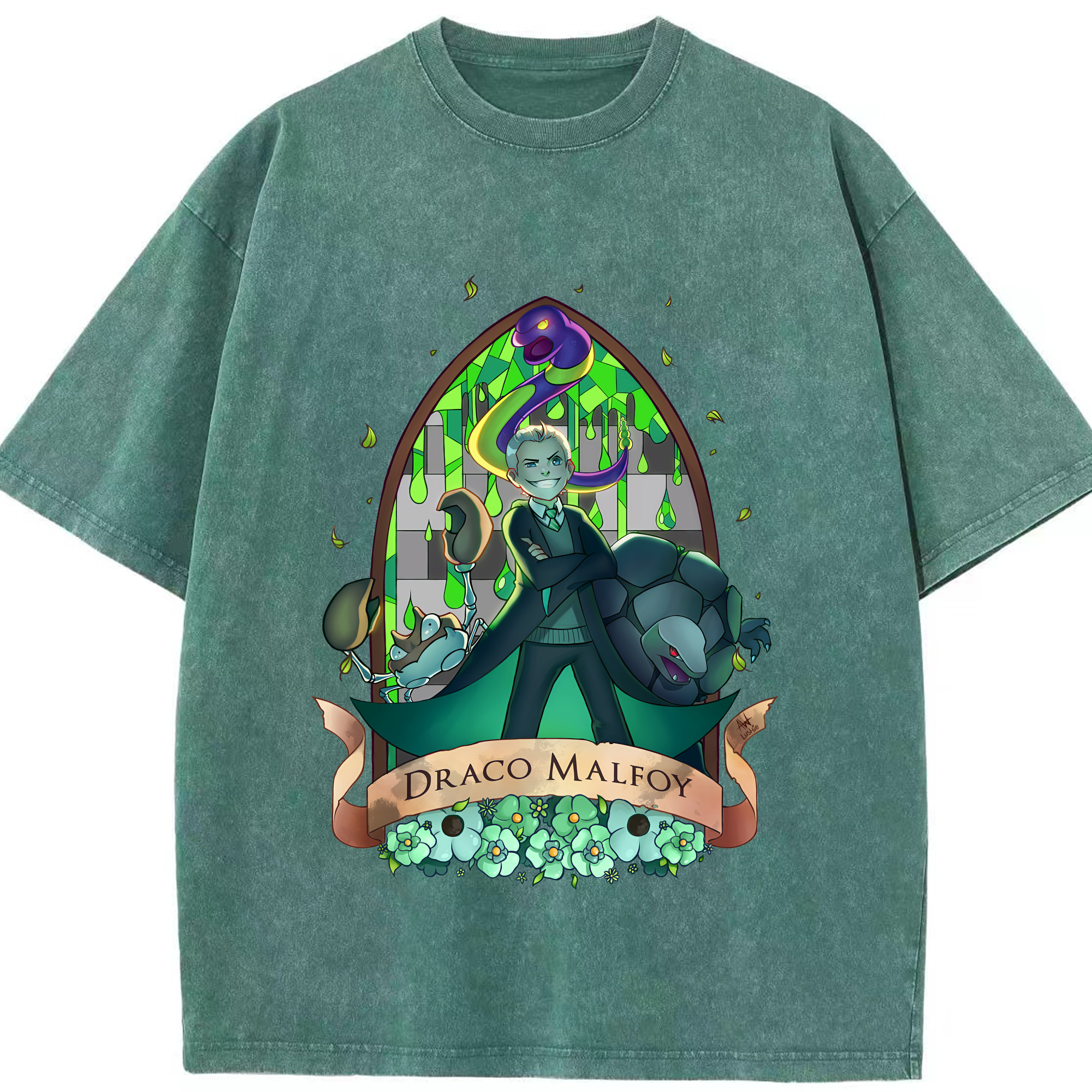 （画像用） Harry Potter ハリー・ポッターシリーズ 綿100% ヴィンテージ風 半袖Tシャツ（フロントプリント）